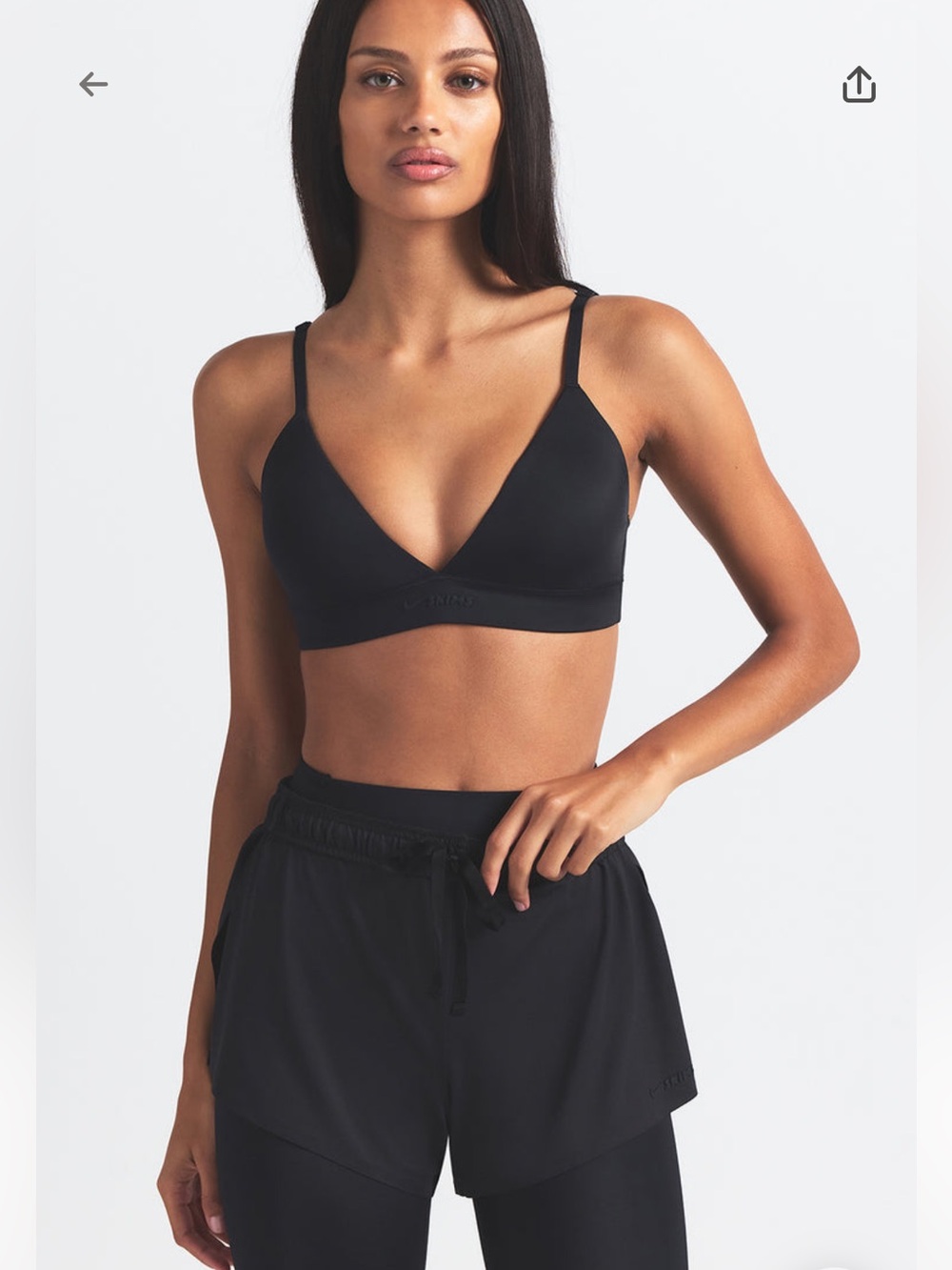NikeSKIMS NWT Shine Triangle Bra - Obsidian